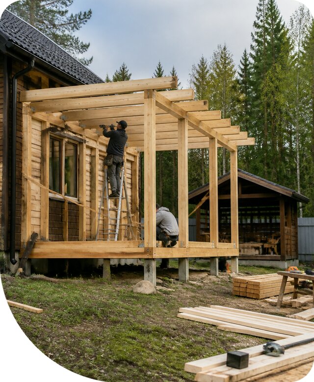 Строительство пристроек и построек на участке в Новочеркасске