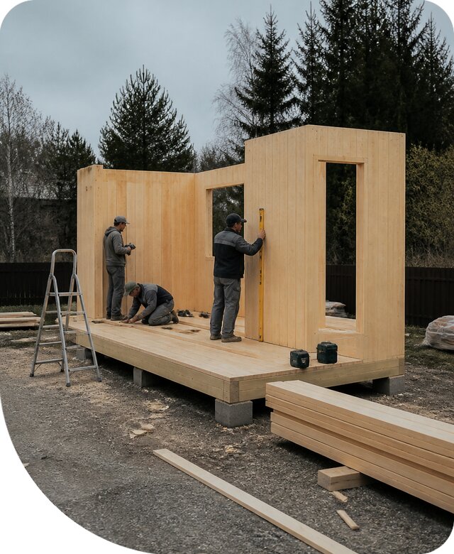 Скандинавский хозблок в Новочеркасске под ключ с установкой